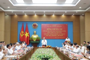 Tổng Bí thư Tô Lâm phát biểu chỉ đạo tại buổi làm việc. (Ảnh: TTXVN)