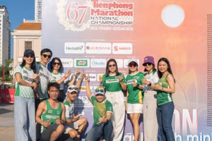 Đại diện từ nhãn hàng Nestlé MILO hào hứng tham dự giải chạy.