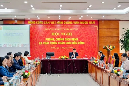 Toàn cảnh hội nghị phát triển chăn nuôi. (Ảnh: BÀO TRUNG)