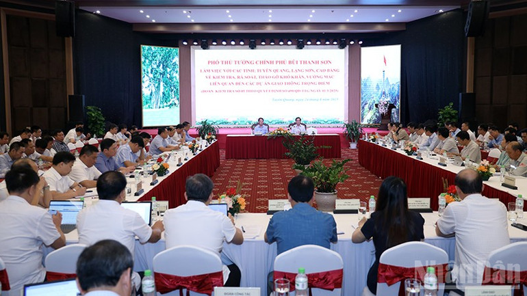 Đoàn kiểm tra số 5 của Chính phủ do đồng chí Bùi Thanh Sơn, Ủy viên Trung ương Đảng, Phó Thủ tướng Chính phủ làm Trưởng đoàn làm việc với các tỉnh Tuyên Quang, Lạng Sơn, Cao Bằng. ndo_br_anh-7.jpg