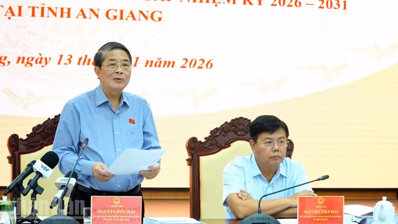 Phó Chủ tịch Quốc hội Nguyễn Đức Hải phát biểu.