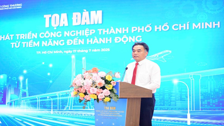 Phó Chủ tịch Ủy ban nhân dân Thành phố Hồ Chí Minh Nguyễn Lộc Hà phát biểu kết luận tọa đàm. (Ảnh: CTV) loc-ha.jpg