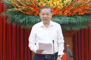 Tổng Bí thư, Chủ tịch nước Tô Lâm, Trưởng Ban Chỉ đạo phát biểu tại phiên họp. (Ảnh: TTXVN)