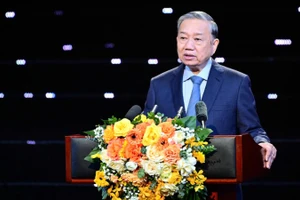 Tổng Bí thư Tô Lâm phát biểu tại chương trình. (Ảnh: BẢO LONG)