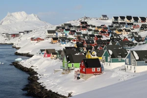 Quang cảnh thành phố Nuuk, Greenland. (Ảnh: THX/TTXVN)