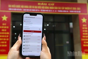 Việc đi bầu cử được người trẻ lan tỏa rộng rãi trên nền tảng số. (Ảnh: ANH DUY)