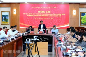 Quang cảnh cuộc họp báo. (Ảnh: ĐĂNG KHOA)