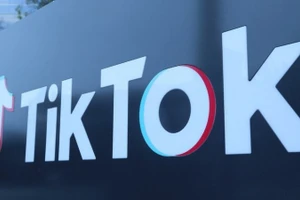 Logo của TikTok tại văn phòng Los Angeles ở Culver City, hạt Los Angeles, Mỹ. (Ảnh: Tân Hoa xã)