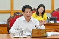 Chủ tịch nước Lương Cường chủ trì Tổ Công tác số 1, làm việc với Ban Thường vụ Tỉnh ủy Cà Mau. (Ảnh: THỦY NGUYÊN)