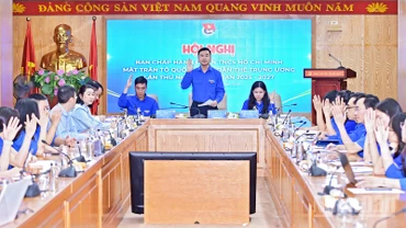 Các đại biểu biểu quyết thông qua một số nội dung làm việc tại hội nghị.