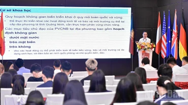 Các chuyên gia trình bày tham luận tại hội thảo.