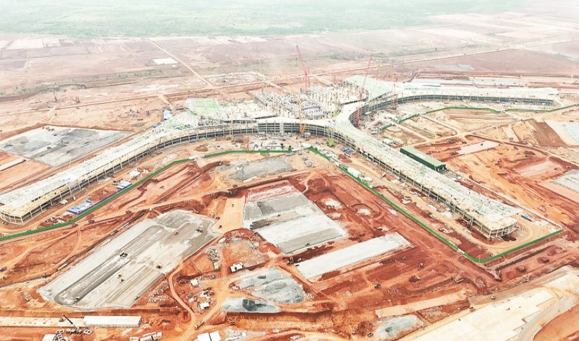 Sân bay quốc tế Long Thành đang được xây dựng. (Ảnh THIÊN VƯƠNG)
