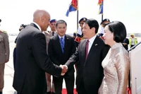 Chủ tịch nước Lương Cường đến Cairo, bắt đầu thăm cấp Nhà nước Cộng hòa Arab Ai Cập. (Ảnh: Xuân Kỳ)