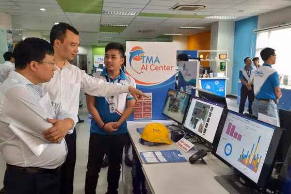 Doanh nghiệp tại Công viên phần mềm Quang Trung, Thành phố Hồ Chí Minh giới thiệu các giải pháp công nghệ 4.0. (Ảnh: CTV)