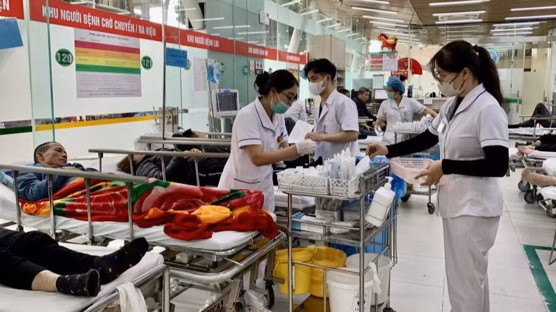 Bệnh nhân nhập viện cấp cứu tại A9 Bạch Mai. 