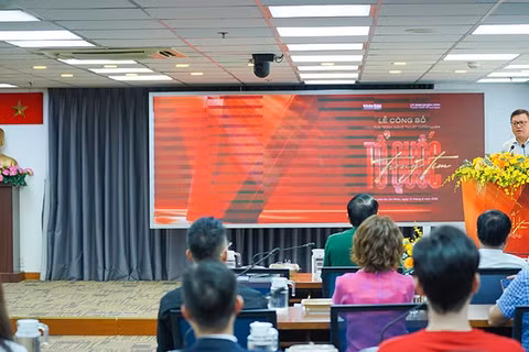 Đồng chí Lê Quốc Minh phát biểu tại chương trình công bố chương trình nghệ thuật chính luận "Tổ quốc trong tim". (Ảnh: THẾ ANH)