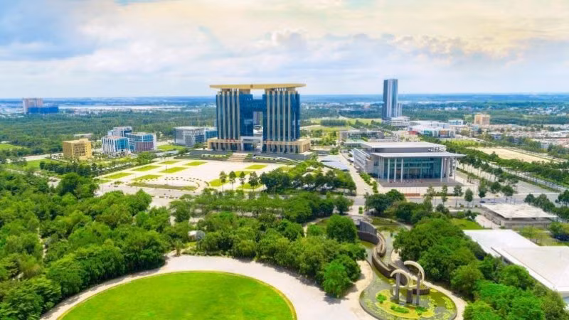 Một góc Thành phố mới Bình Dương tại phường Bình Dương (Thành phố Hồ Chí Minh) do Tập đoàn Becamex phát triển. 