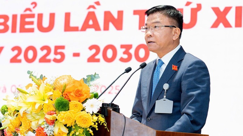 Đồng chí Lê Thành Long, Ủy viên Trung ương Đảng, Ủy viên Ban Thường vụ Đảng ủy Chính phủ, Phó Thủ tướng Chính phủ tới dự và phát biểu chỉ đạo Đại hội đại biểu lần thứ XI nhiệm kỳ 2025-2030 của Đảng bộ Agribank.
