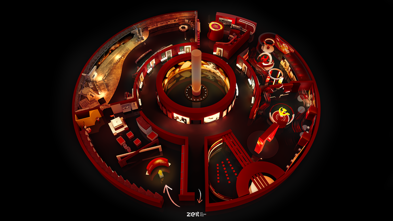 Thiết kể tổng thể triển lãm 95 năm Cờ Đảng soi đường. 20250820layouttong3d.png