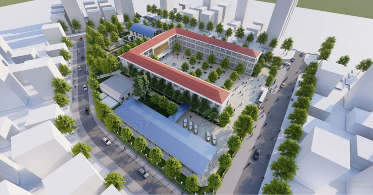 Phối cảnh Trường tiểu học Bình Đông, xã Bình Đông, huyện Bình Sơn (Quảng Ngãi) do Thép Hòa Phát Dung Quất tài trợ xây dựng.