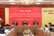 Hội nghị Ban Chỉ đạo về phát triển khoa học, công nghệ, đổi mới sáng tạo và chuyển đổi số tỉnh Nam Định.