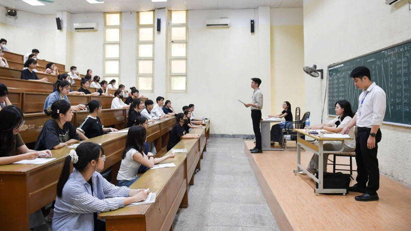 Kỳ thi đánh giá năng lực SPT năm 2025 của Trường đại học Sư phạm Hà Nội. (Ảnh: THẾ ĐẠI)