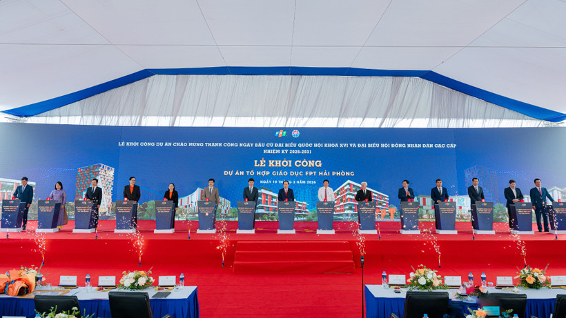 Nghi thức khởi công Tổ hợp giáo dục FPT Hải Phòng.