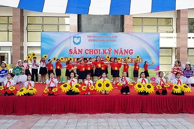 Một bài thi sân khấu hóa của học sinh tham dự chương trình.