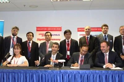 Vietjet và Airbus ký kết thỏa thuận hợp tác.