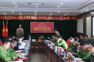 Công an Lai Châu tổ chức họp báo công bố thông tin về chuyên án