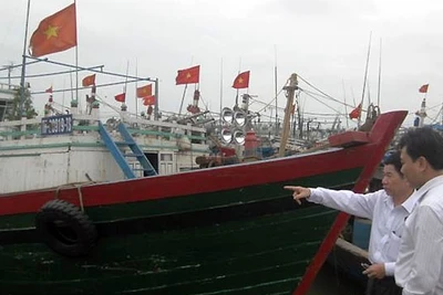 Ngư dân phường Quảng Tiến đóng mới, đưa tàu công suất 1000 CV vào khai thác.