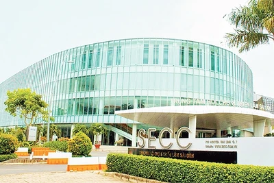 Một góc Trung tâm triển lãm và hội nghị Sài Gòn (SECC) nằm trên đường Nguyễn Văn Linh, quận 7. 
