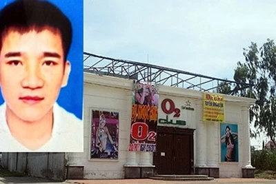 Trần Quốc Dũng (ảnh nhỏ) và quán bar O2, nơi xảy ra vụ cố ý gây thương tích ngày 4-6. (Ảnh: tienphong.vn)