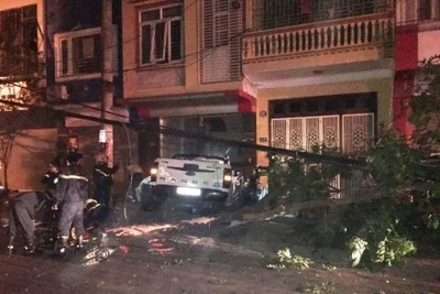 Hiện trường vụ tai nạn.