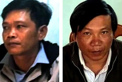 Đối tượng Tuấn và Nhơn tại cơ quan điều tra.