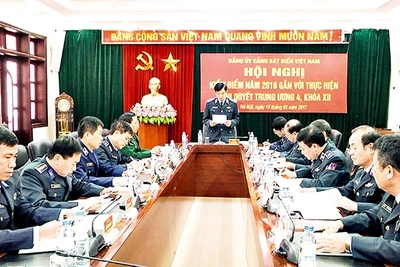 Đảng ủy Cảnh sát Biển tổ chức Hội nghị Kiểm điểm năm 2016 gắn với thực hiện Nghị quyết Trung ương 4 (Khóa XII). Ảnh | Minh Tuấn