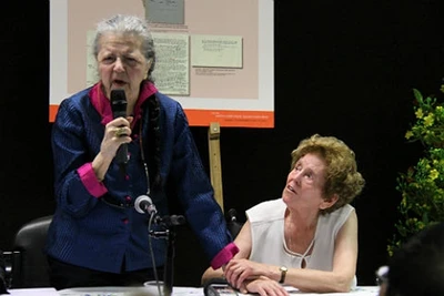 Bà Madeleine Riffaud (trái) và Raymonde Dien kể về những kỷ niệm sâu sắc trong những lần được gặp Bác Hồ.