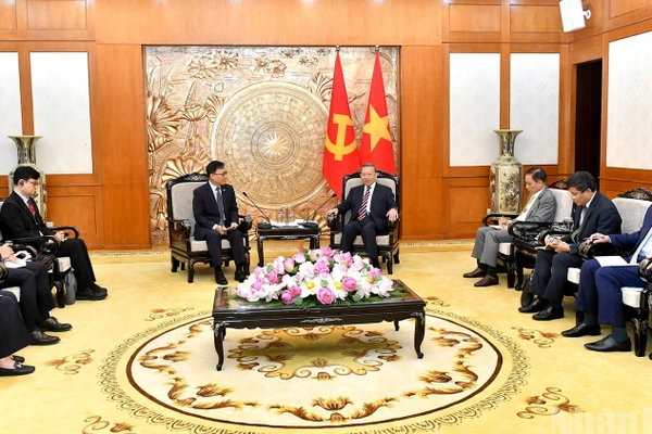 Tổng Bí thư Tô Lâm đã có cuộc tiếp Đại sứ đặc mệnh toàn quyền Hàn Quốc tại Việt Nam Choi Young Sam. (Ảnh: ĐĂNG KHOA)