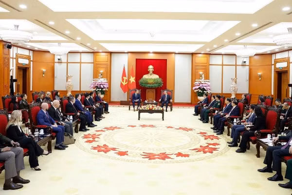 Quang cảnh buổi tiếp. (Ảnh: TTXVN)
