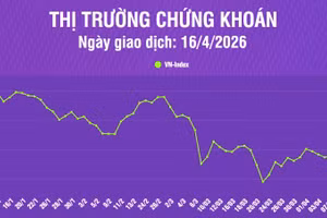 [Infographic] Chứng khoán ngày 16/4: VN-Index tăng hơn 19 điểm, thanh khoản thị trường tăng