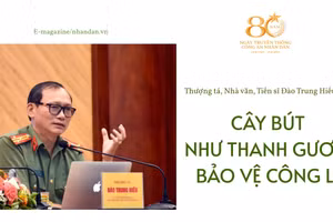 Thượng tá, Nhà văn, Tiến sĩ Đào Trung Hiếu: Cây bút như thanh gươm bảo vệ công lý