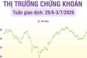 [Infographic] Thị trường chứng khoán tuần 29/6-3/7: Thanh khoản và giao dịch cùng giảm