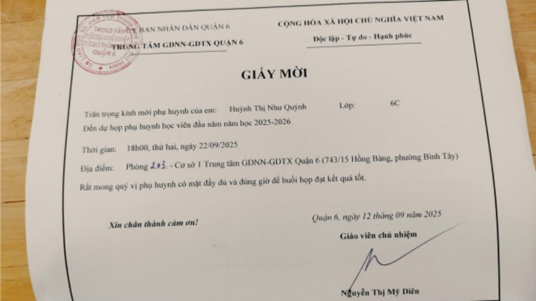 Tờ giấy mời họp phụ huynh tưởng chừng bình thường lại là minh chứng cho một giấc mơ con chữ được hồi sinh sau hơn 10 năm. anh-1-877.jpg