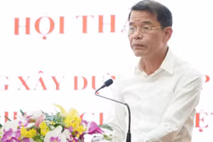 Phó Trưởng Ban Tuyên giáo và Dân vận Trung ương Vũ Thanh Mai phát biểu khai mạc. 