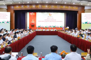 Quang cảnh hội nghị “Sơ kết công tác 6 tháng đầu năm và triển khai nhiệm vụ trọng tâm 6 tháng cuối năm 2026 của ngành nội vụ”.