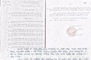 Thông tin về liệt sĩ Huỳnh Văn Quyên tại Trung tâm Lưu trữ quốc gia III. (Ảnh MINH DUY)