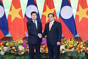 [Ảnh] Thủ tướng Phạm Minh Chính hội kiến Tổng Bí thư, Chủ tịch nước Lào Thongloun Sisoulith