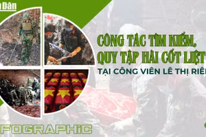 [Infographic] Công tác tìm kiếm, quy tập hài cốt liệt sĩ tại Công viên Lê Thị Riêng