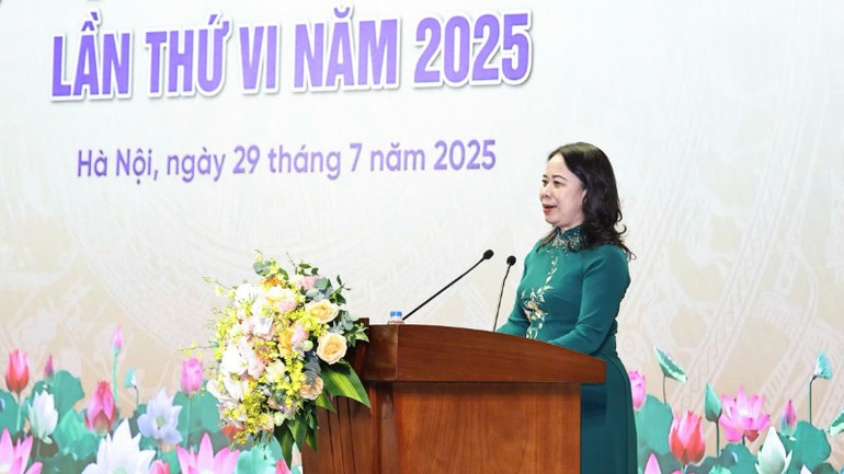 Phó Chủ tịch nước Võ Thị Ánh Xuân phát biểu tại Đại hội. z6851987874863-188a64de0b08c3ecd208b10381d115d8-2133-6054.jpg