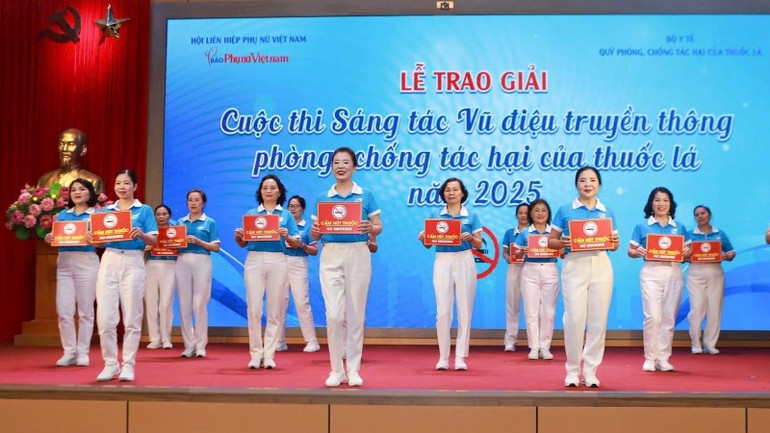 Mediedans for å forhindre tobakkens skadelige effekter. huong-2857.jpg